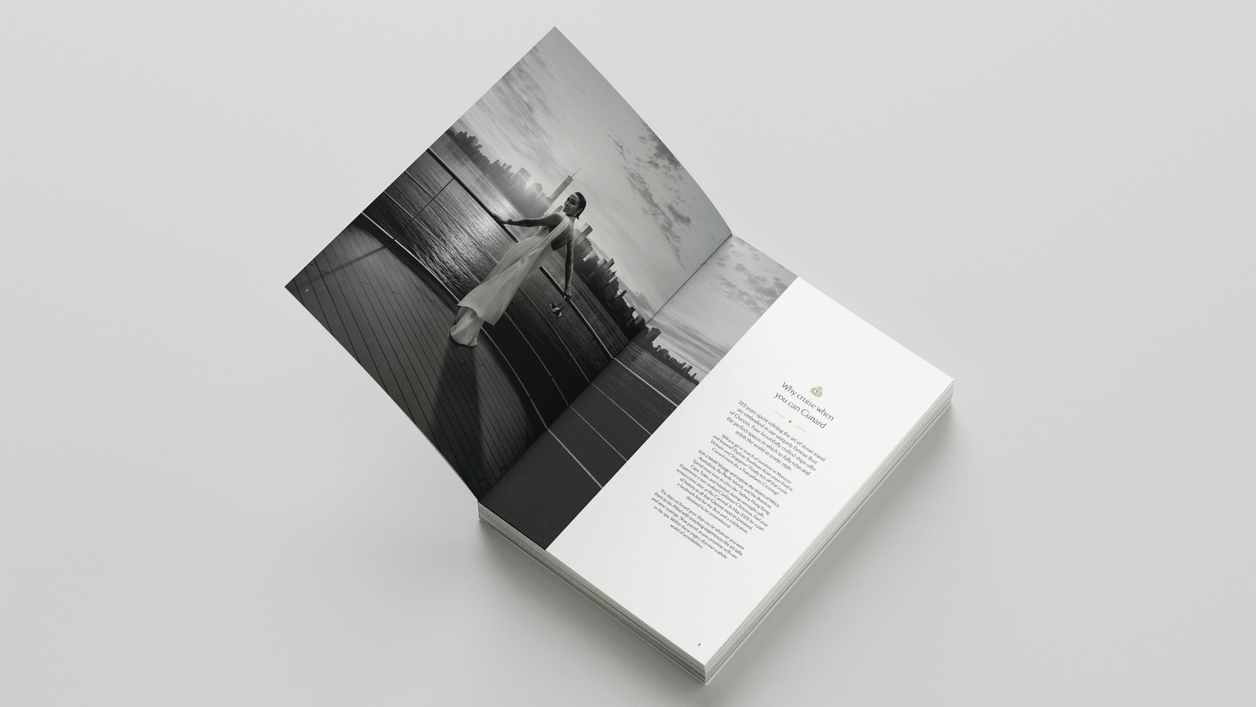 Opening editorial spread of the launch brochure